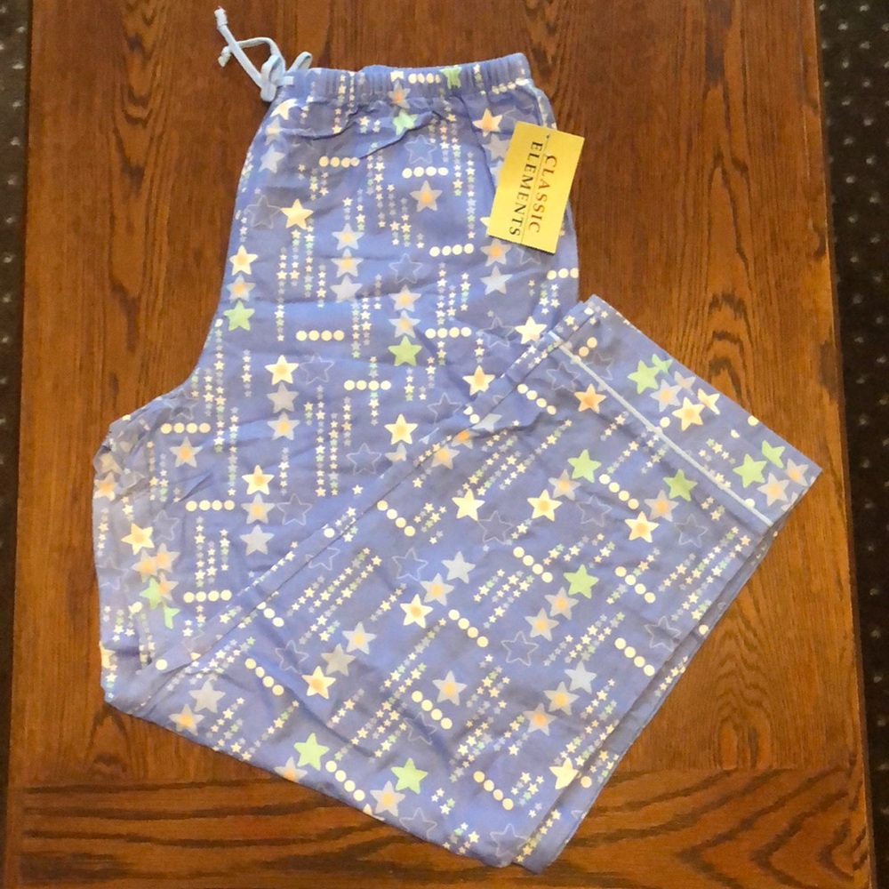 NWT: Cotton blue stars pajama pants